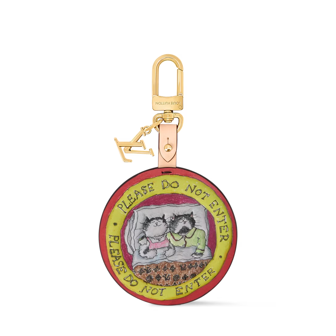 NEW Louis Vuitton x Grace Coddington Sleeping Cats Tag Bag Charm