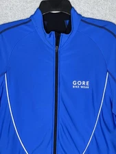 Gore Bike Wear Jacket Windstopper Blue Phantom Medium Full Zip Cycling Gear