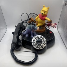 Disney Animated Talking Telephone Winnie The Pooh Piglet Eeyore Rare Telemania