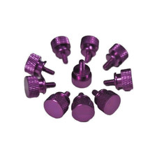 10pcs Computer PC Case Fully Threaded Knurled Thumb Screws 6-32 Purple color