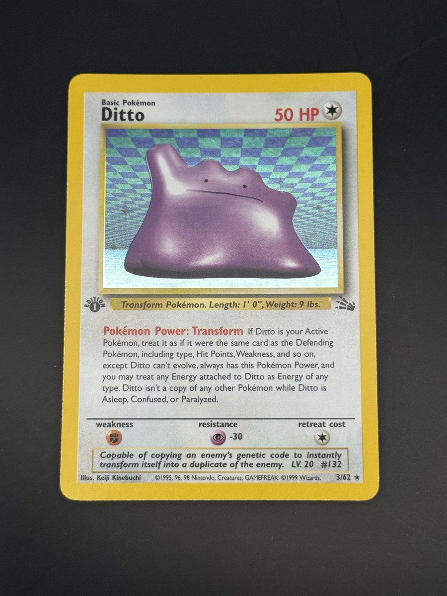 ポケモン - Ditto メタモン 1ED 1st Edition 英語版 3/62 Metamorph (Ditto) 1st Edition 18/62 Pokemon Fossil 1999 WOTC