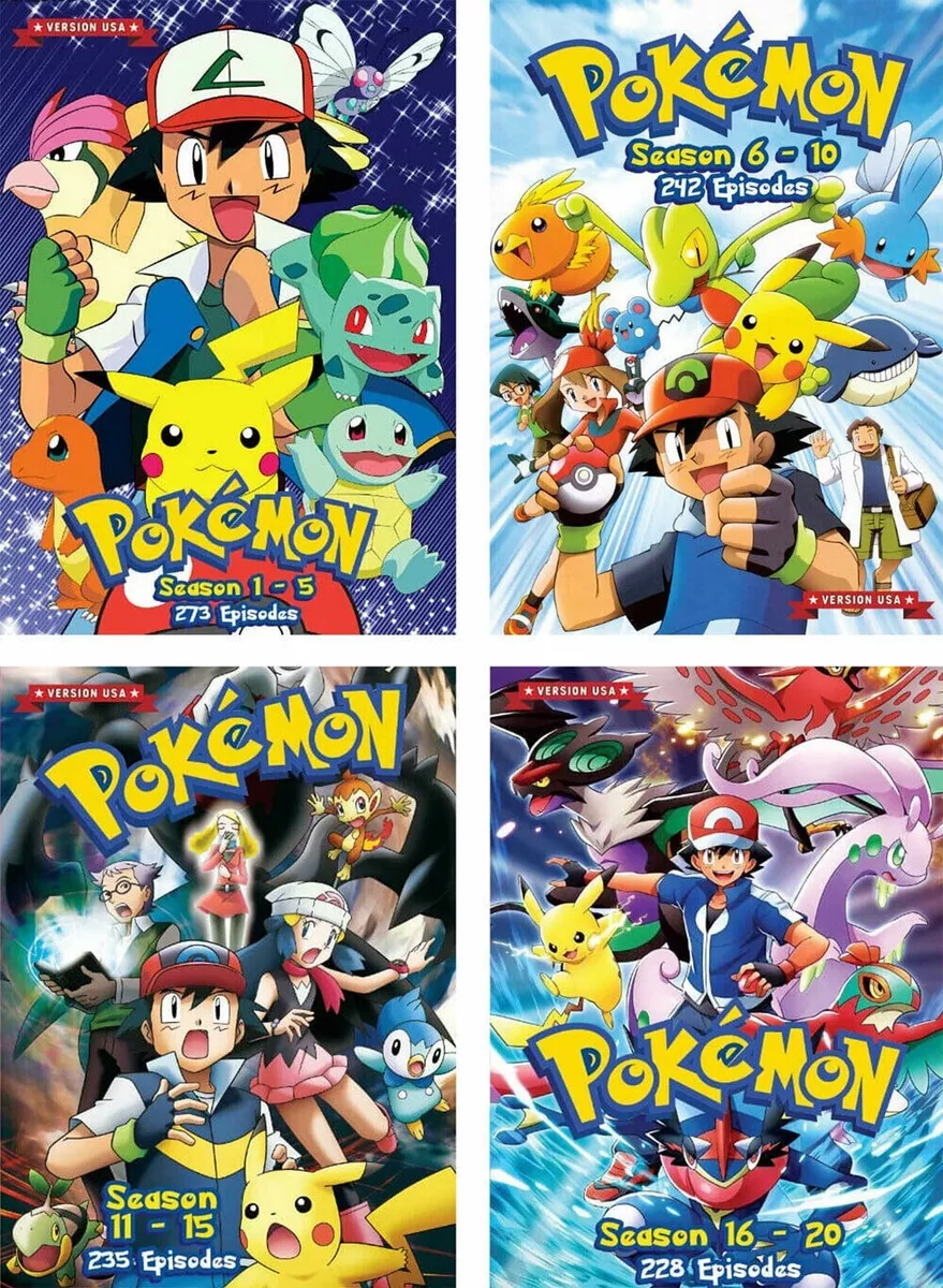 Pokemon (Season 1-20) - Complete Anime Tv Series Dvd Box Set (1-978 Eps)  Eng Dub