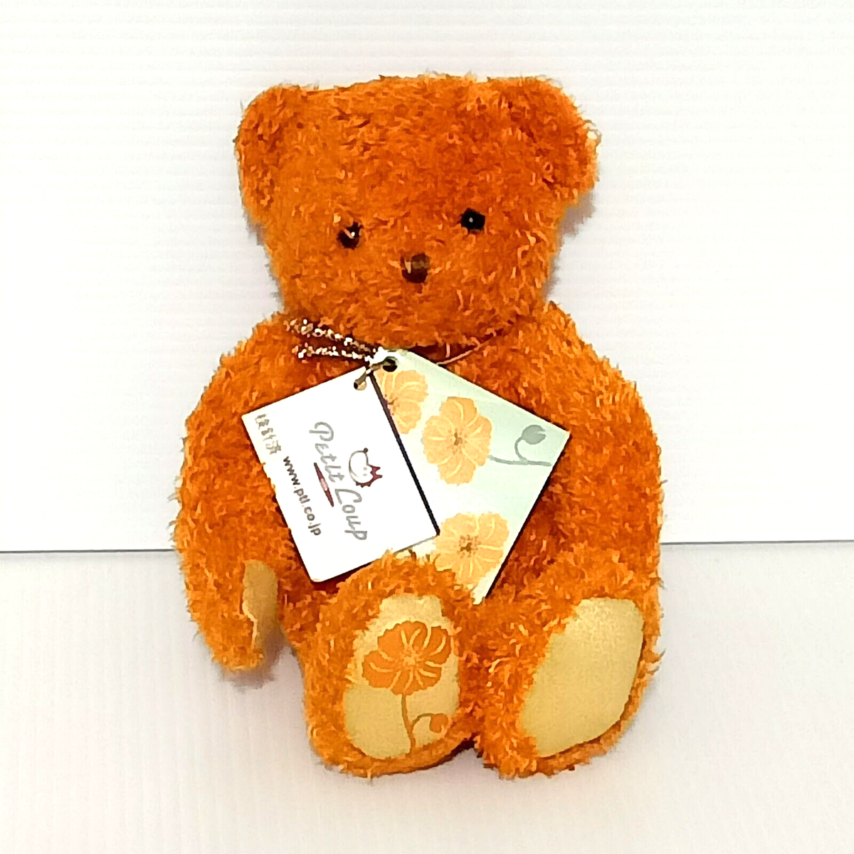 Petit Loup Teddy Bear Jeje Orange Poppy Beanbag Plush Toy Animal