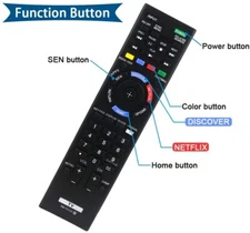 RM-YD103 Replaced Remote Control for Sony Bravia HDTV LCD LED 3D Smart TV
