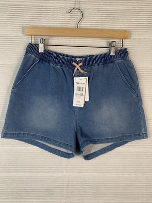 Roxy Girls Denim Elastic Pull On Shorts Size 16 XXL NWT NEW