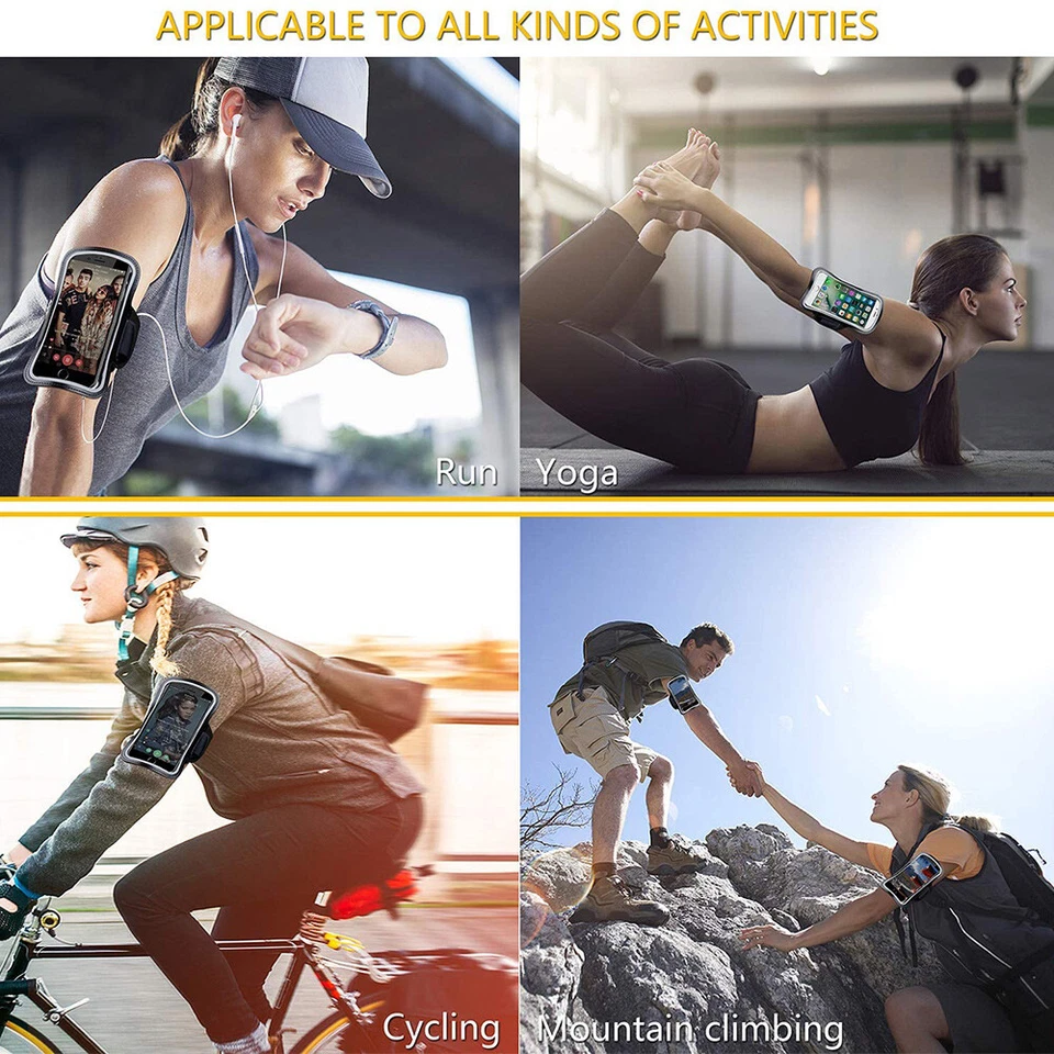 Gym Running Sports Cell Phone Arm Band for iPhone 15/14 Pro/13 Pro Max up to 7" - Image 4 of 4