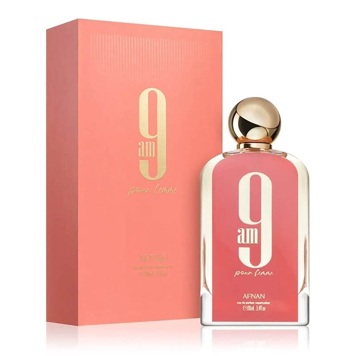 9 am Pour Femme by Afnan 3.4 oz EDP Perfume for Women New In Box