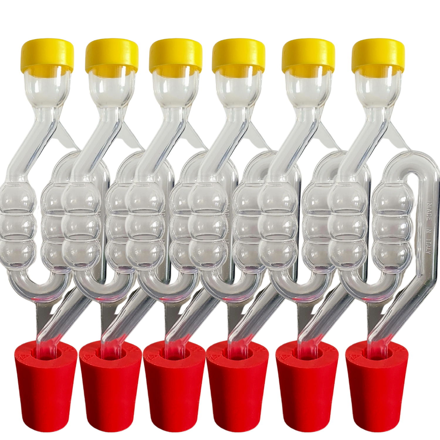 Bubbler Airlocks  and Bored  Bungs Set of 6 Wine Making Homebrewing