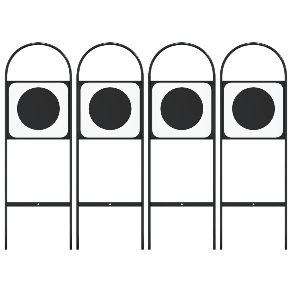 AX 4 Marcatori Dressage Bianco Cerchio Nero 22.5x69.5cm Buona Visuale New 172498