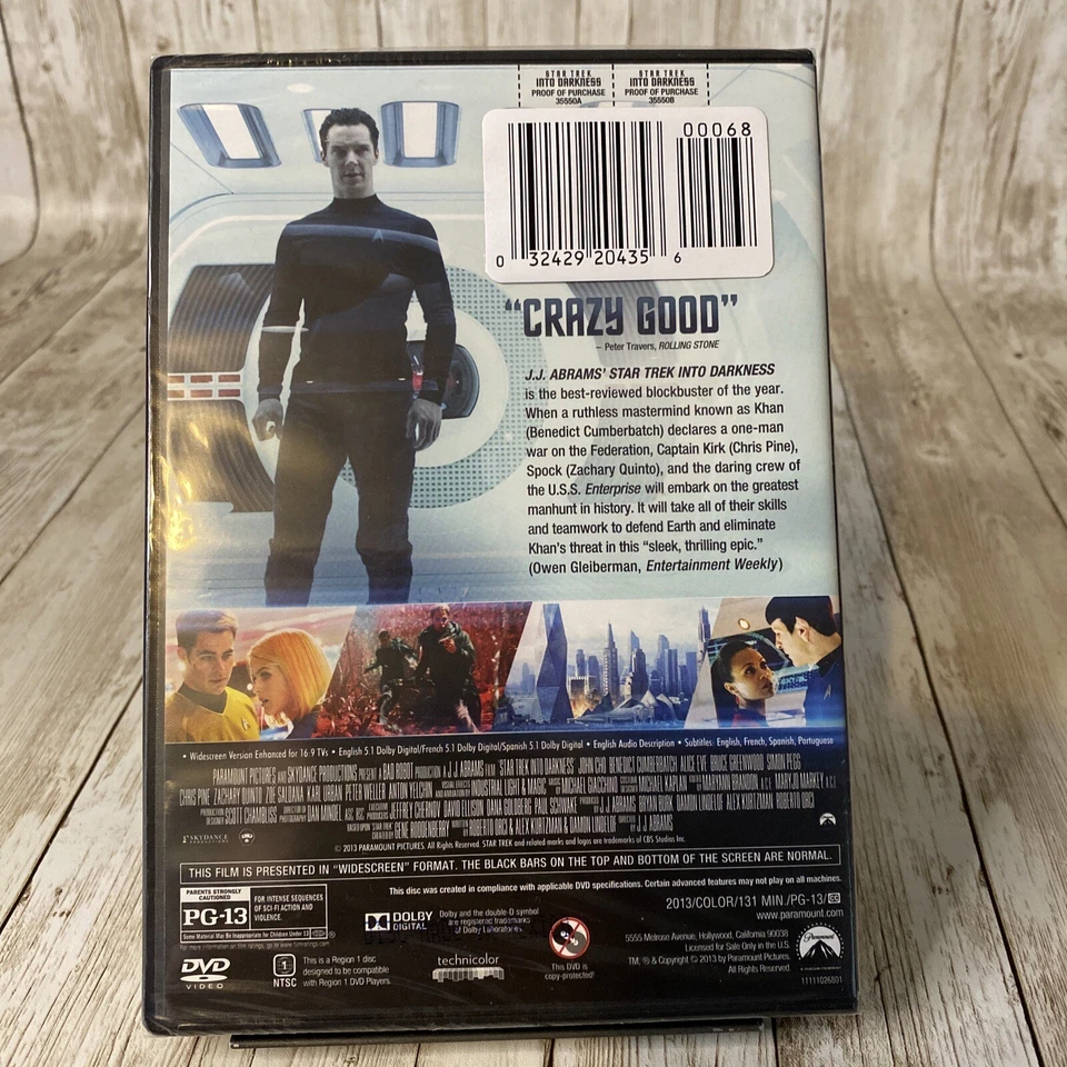 Star Trek: Into Darkness (DVD, 2013) New Factory Sealed - Image 2 of 2
