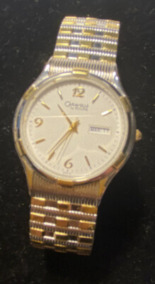 CARAVELLE BY BULOVA WATCH QUARTZ TWO TONE Gold And