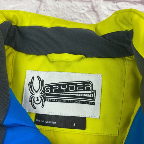 Spyder Jacket Kids Detachable Hoodie Size 3 Ski Challenger Insulated Full Zip - Picture 17 of 18