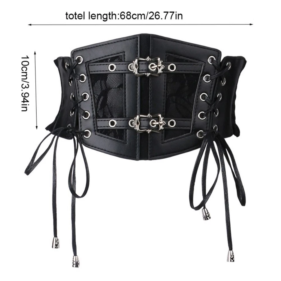 Waist Corset Belt Gothic Lace Cummerbunds Adjustable Punk Waist Band Women Girls - image 2 of 4