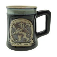 Tea Mug Rampant Lion Coffe Cup Stoneware Black Mug 13.5 fl oz