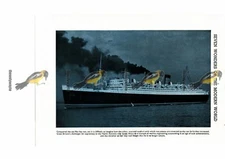 Queen Mary, Atlantic Challenger, Book Illustration (Print), 1935