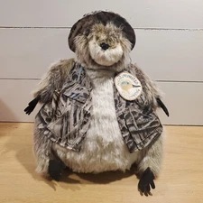 Plush Beaver Ducks unlimited wearing Camo Vest & Hat 14" Greenwing