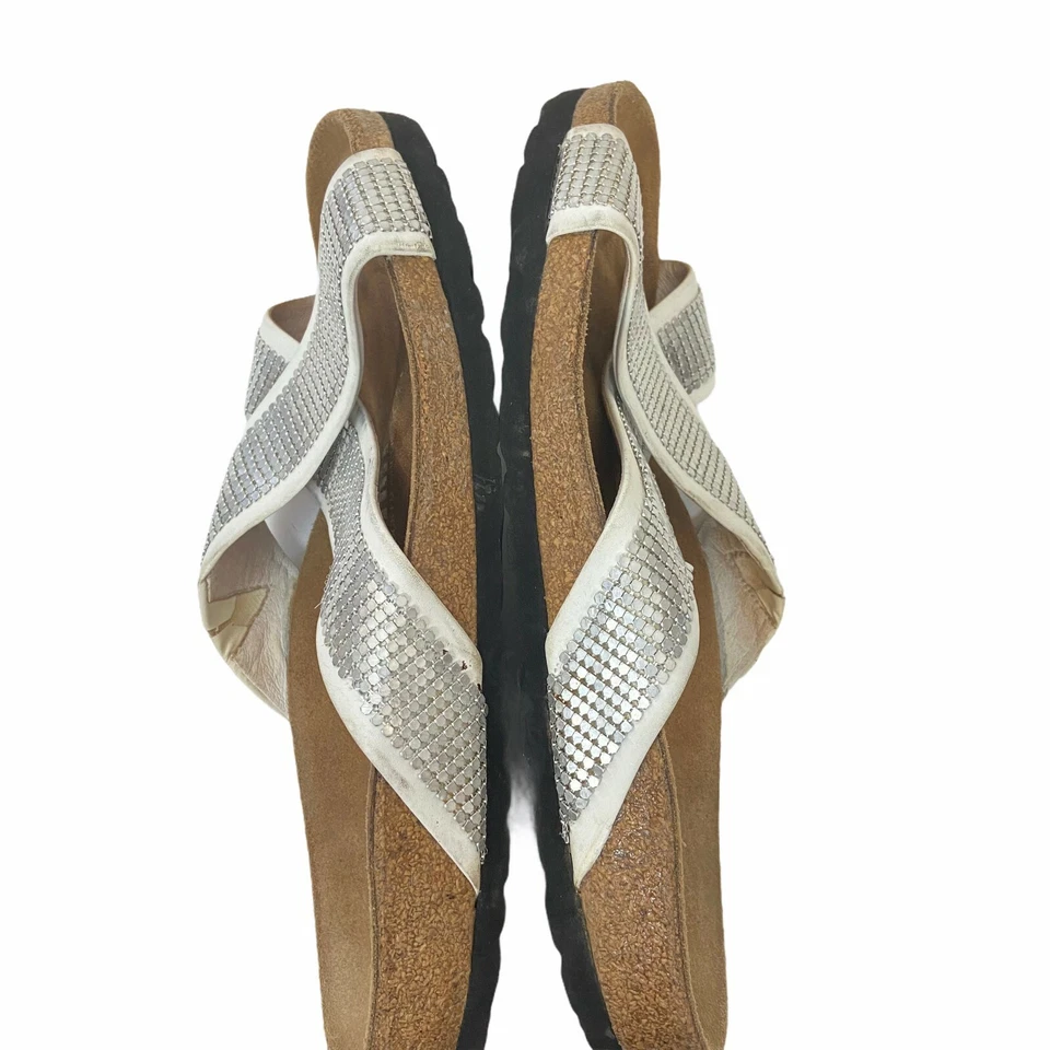 Босоножки-слайды Tatami от Birkenstock женские размер ЕС 40 узкие белая кожа - Изображение 4 из 4