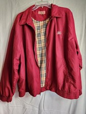 Vintage Red Pioneer Seed Technology Yields Jacket Coat Men XL Plaid lining -READ
