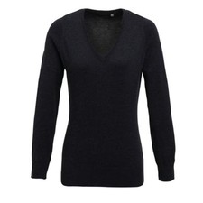 Premier Women's V-Neck Knitted Through Sweater Soft Feel Formal Work Office Wear