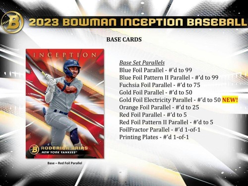 2023 Bowman Inception Baseball Hobby Box - Picture 4 of 6
