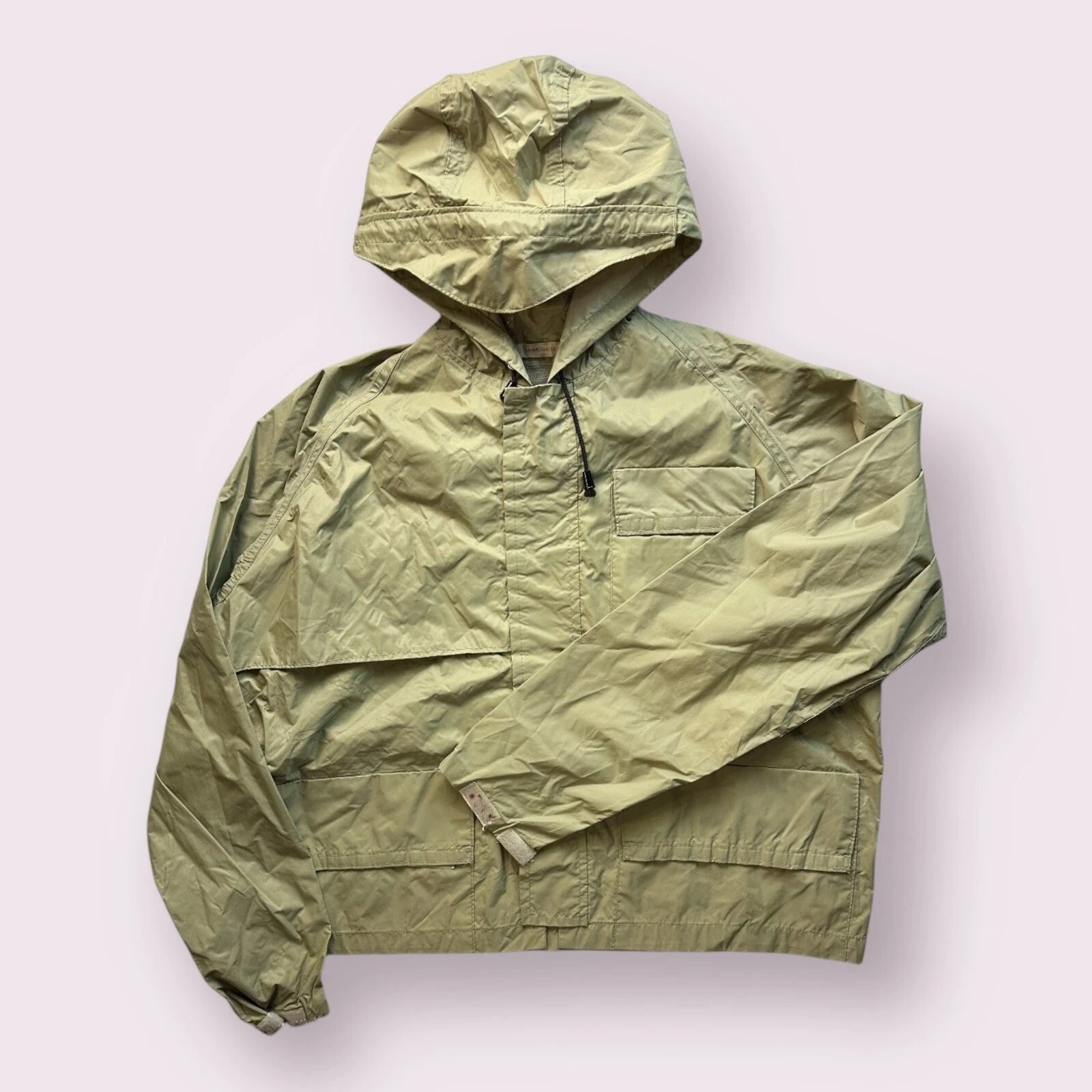 Vintage Men’s Orvis Fly Fishing Wading Jacket 60s Size M X1199 FeatherWHT Tan