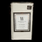 WAMSUTTA Full Size Bedskirt Ivory White Cotton Sateen Weave 15" Drop