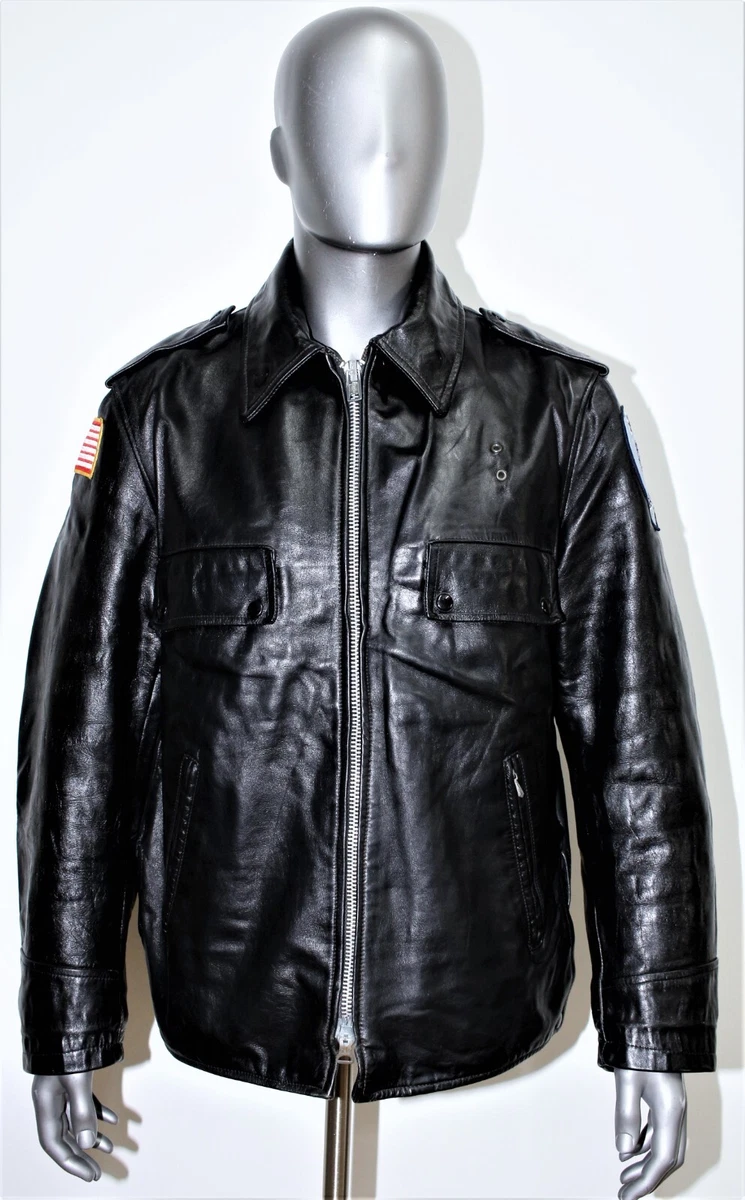 Leather police online jacket
