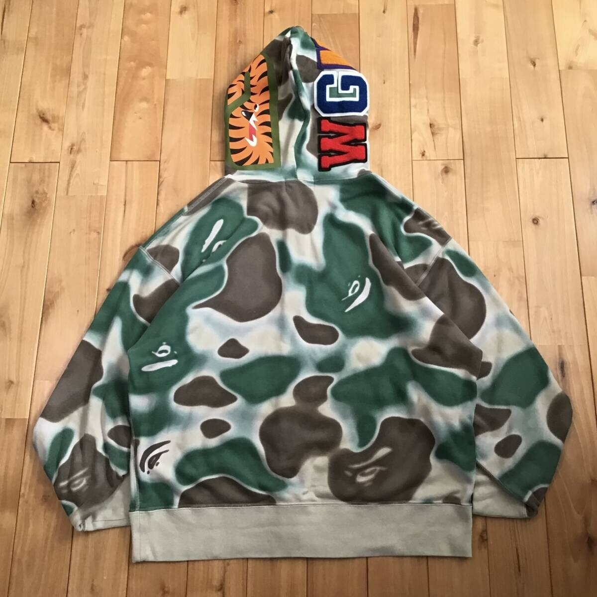 BAPE LIQUID CAMO SHARK FULL ZIP HOODIE A Bathing Ape Size M | eBay