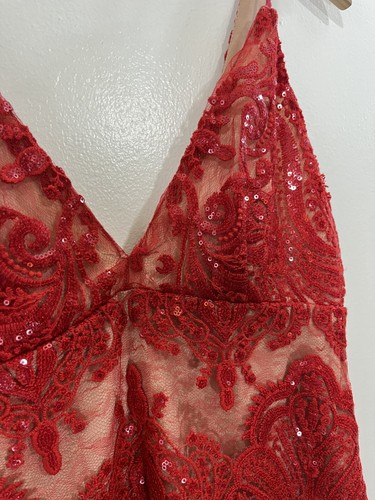 Y2K Slip Mini Prom Dress 2 Sequins Fairy Sparkle Goddess Glam Romantic Doll Gown - Picture 6 of 17
