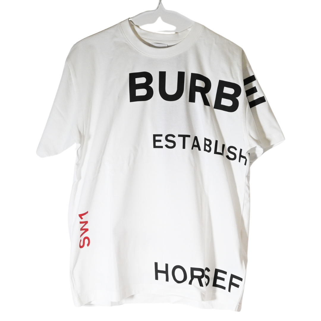 Burberry★素敵！Horseferry Print Men’s White T-shirt Burberry SS21 Horseferry Logo Men's White 80406911