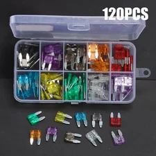 Mini Car Fuse Assortment Assorted Kit Blade Set 120PCS Auto Truck Automotive
