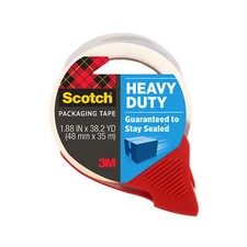 Scotch Heavy Duty Shipping Packaging Tape 3850S-RD-12GC, 1.88 in x 38.2 yd