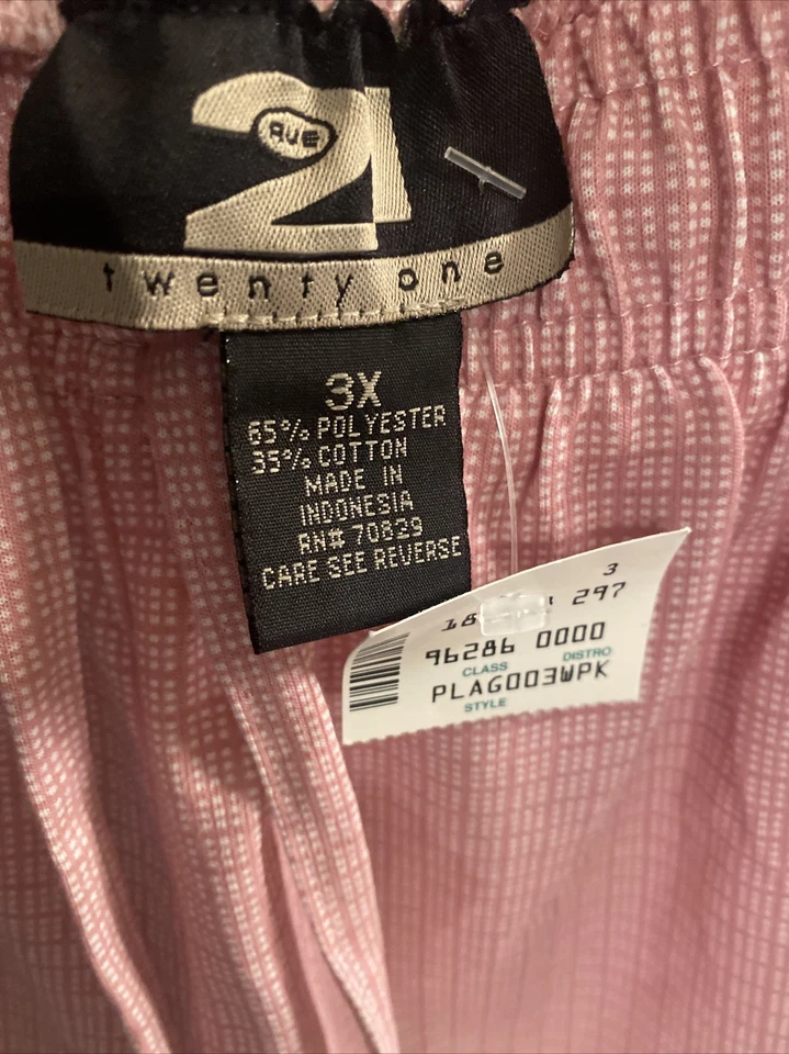 Pantalones Cortos de Verano Ligeros Cintura Elástica Estampado Rosa Talla 21 3X con Bolsillos Nuevos sin Etiquetas Foto 2 de 4