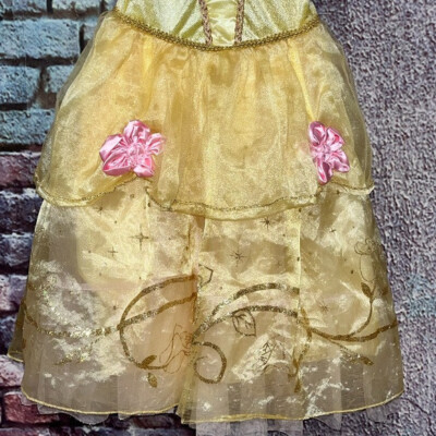 open lace back dress Posh Peanut Girl's Disney Belle Tulle Dress in Yellow, 10Y-12Y, Viscose from Bamboo