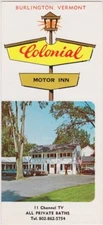 1967 Colonial Motor Inn Burlington Brochure