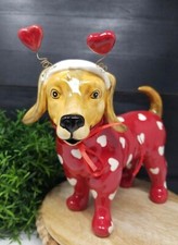 Blue Sky Clayworks Valentine  s Dachshund Dog In Pajamas NWT Auth Retailer