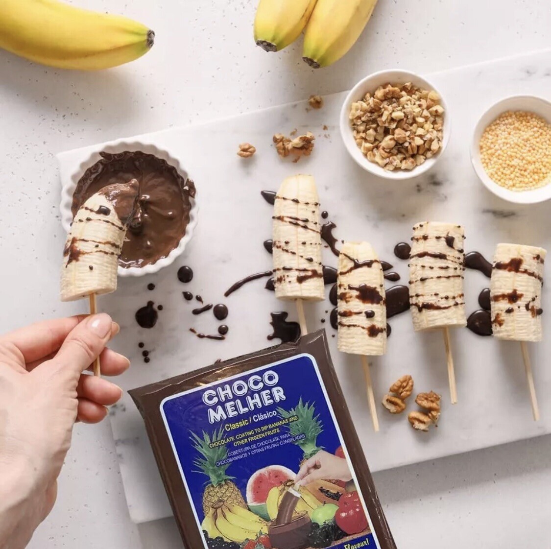 CHOCOMELHER CLASSIC Chocolate Flavored Coating To Dip Bananas