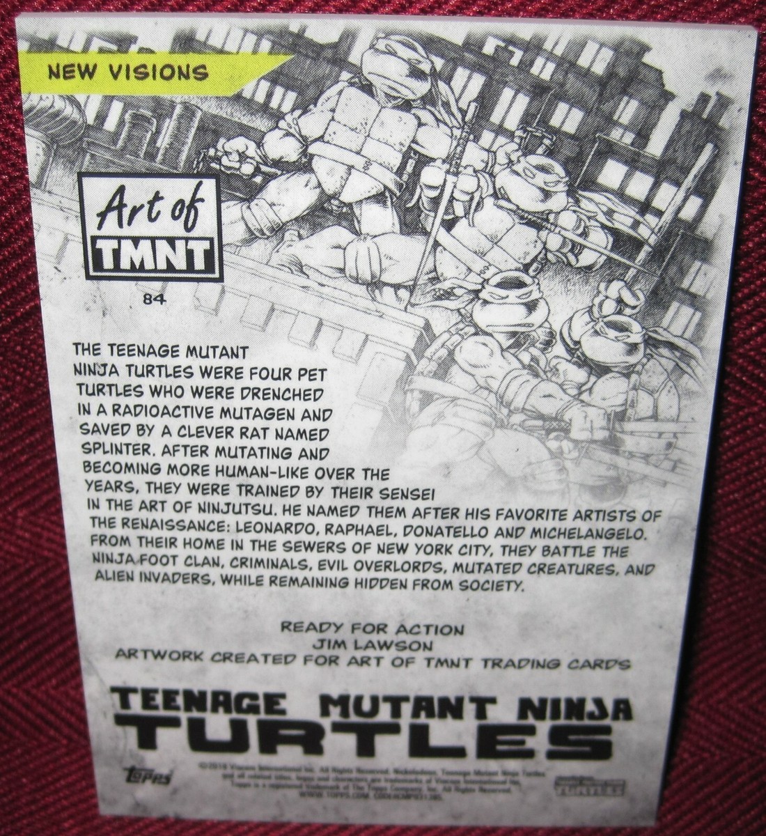 2019 TOPPS ART OF TEENAGE MUTANT NINJA TURTLES TMNT #84 JIM LAWSON