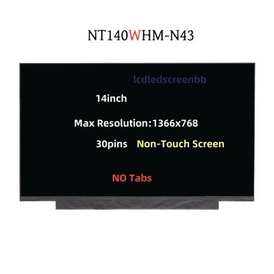LCD for NT140WHM-N43 V8.0 Screen NT140WHM-N44 LED 14.0'' Display eDP 30pin