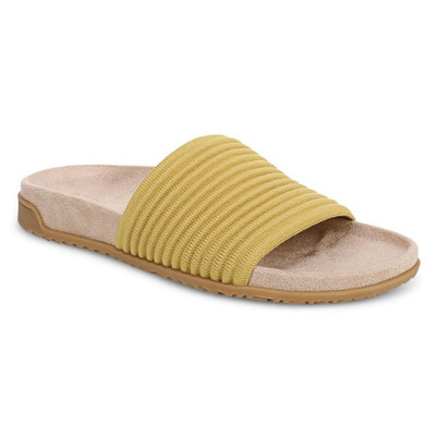 VIONIC Evie Knit Slide Sandal, Dijon (NEW)