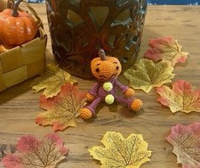 Halloween Amigurumi Crochet Figurine Jack-o -lantern Buddy