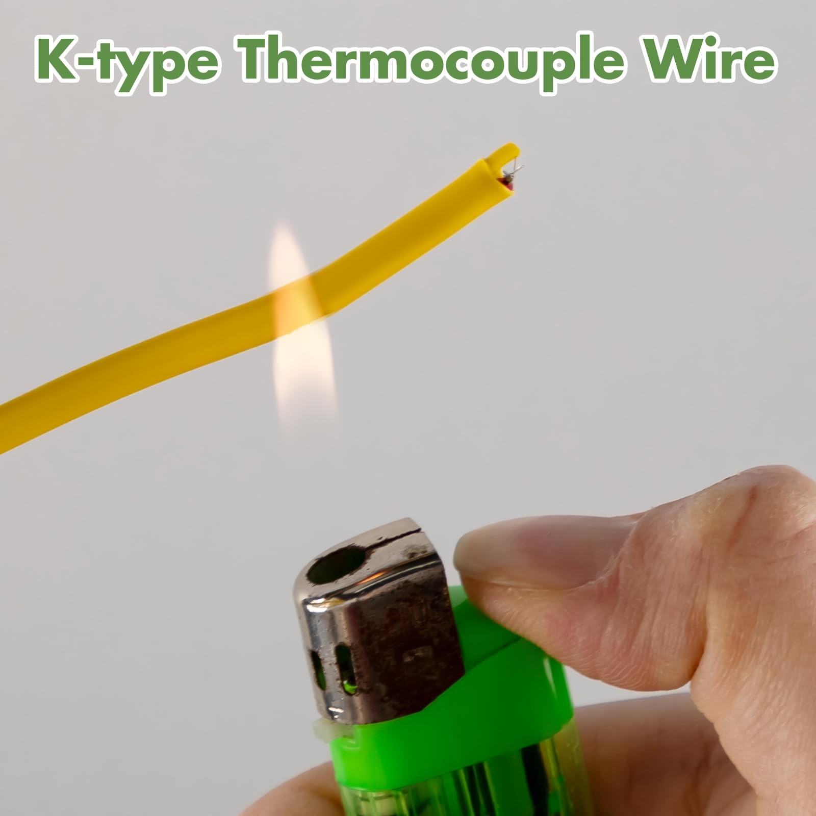 Relaxweex K-Type Thermocouple Wire Awg 24 Solid W. PVC Insulation for Making ...