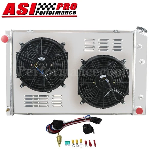3 Row Radiator Shroud Fan For 1973-1987 Chevrolet C10 C20 C30 K10 K20 K30 Truck