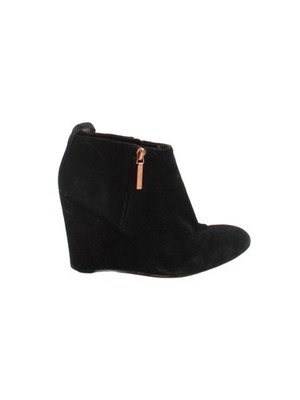 Clarks Damen Stiefel UK 5 Schwarz 100% Wildleder Plateau