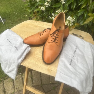 Robert Clergerie Paris Designer Schnürschuhe orange - gebraucht