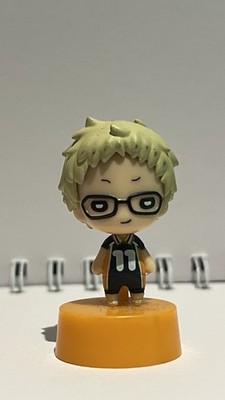 Anime-Style Chibi Mini Figurine Character Figure on Orange Base