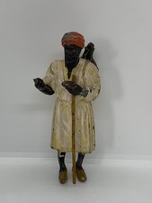 Old Possibly Cold Painted Egyptian Man Metal Figure 15cm AF