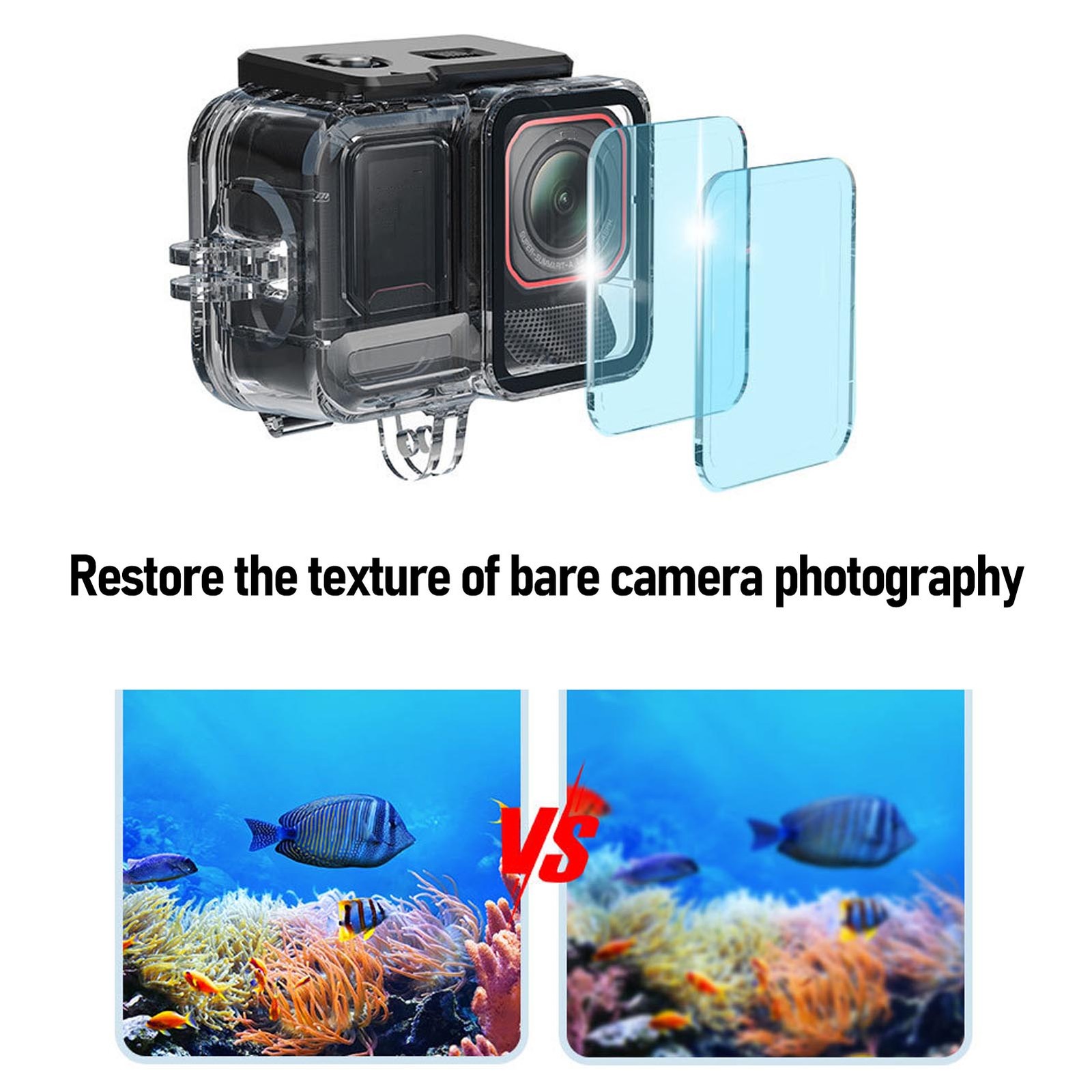 Camera Underwater Dive Case 45m Depth Water Proof Protective Diving Housing