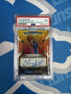 2024 PANINI OBSIDIAN CHAUNCEY BILLUPS IGNITED SIGNATURE. 01/10 MOLTEN.PSA9 POP1