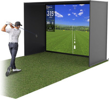 Golf Simulator Enclosure Nets - Complete Set with Frame and HD Impact Screen Kit
